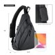 thumbnail image 2 of Mochila bandolera JESSIE & JAMES Peyton de nailon negro, 2 of 6