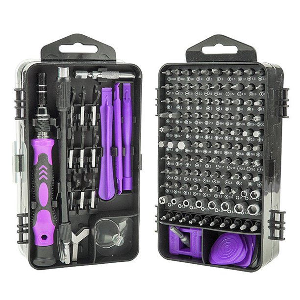 Juego de destornilladores Torx con punta hexagonal 138 en 1, varilla de extensión, herramienta de reparación de teléfonos púrpura Ehuebsd Para estrenar