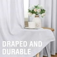 thumbnail image 4 of Turquoize Natural Linen Light Filtering Semi Sheer Curtains Back Tab 2 Panels for Bedroom，52" x 84"，White, 4 of 6