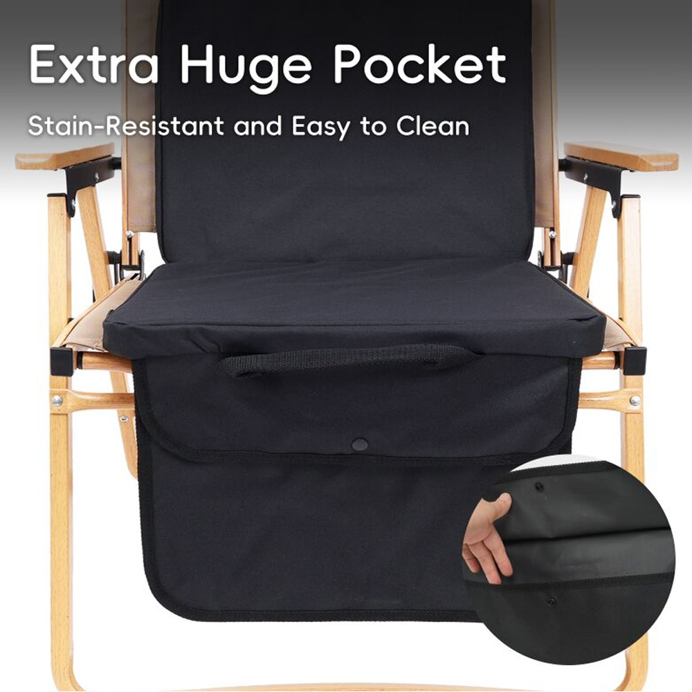 Wiher Portable Heated Seat Cushion,  USB Foldable 0utdoor Heated Seat Cushion with Large Pocket and Handle 5 Temperature Settings Timer for Camping Car Stadium Stand Fishing,Black