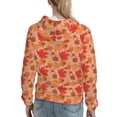 thumbnail image 7 of Lsque Yellow And Red Maple Leaves Pattern Casual Women's Hoodie,Hooded Sweatshirt with Kangaroo Pocket,Pullover Hoodie with Eye-catching Drawstrings-XX-Large, 7 of 7