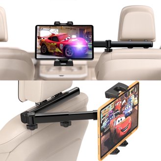 Macally Tablet Car Headrest Mount Holder For Back Seats Adjustable Strap Fit For Tablets With 5-11 In. Screens HRStrapMount - The Home Depot