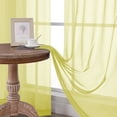 thumbnail image 4 of MKHILL 42x84 Lemon Yellow Sheer Curtains 2 Panels Set, 84 Inch Long Light Filtering Voile Drapes for Living Room Bedroom, Rod Pocket Semi Sheer Window Panels, Each 42"Wx84"L, 4 of 9