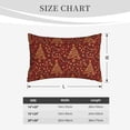 thumbnail image 4 of Rateoe Christmas Tree On A Red Background Pattern Pillow Covers with Invisible Zipper(Pillows are not Included) Standard Pillowcases-14"x20", 4 of 6