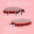 thumbnail image 2 of Asiento de inodoro BLOFDE redondo de madera con bisagras de aleación de zinc rojo, 2 of 6