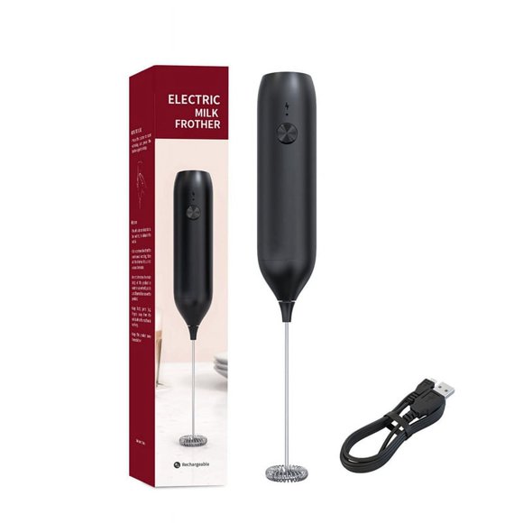 EléCtrico de Mano USB Recargable Mini Fabricante de Espuma Batidora de Bebidas Batidor para Café Latte Matcha