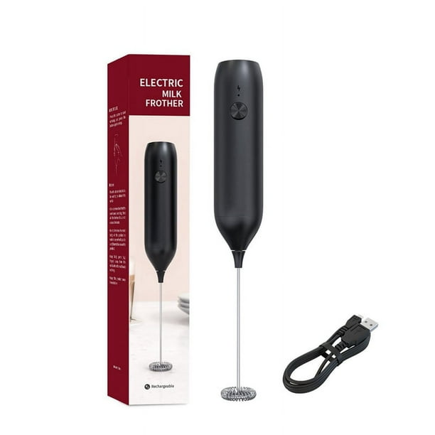 EléCtrico de Mano USB Recargable Mini Fabricante de Espuma Batidora de Bebidas Batidor para Café Latte Matcha