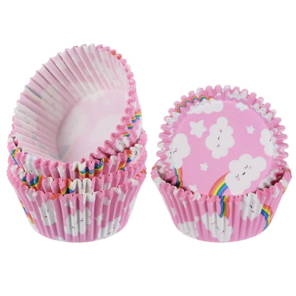Uxcell 100-Pack Standard Cupcake Liners for Baking, Greaseproof Cupcake Wrappers for Wedding/Birthday/Party/Christmas[Cute Cloud]