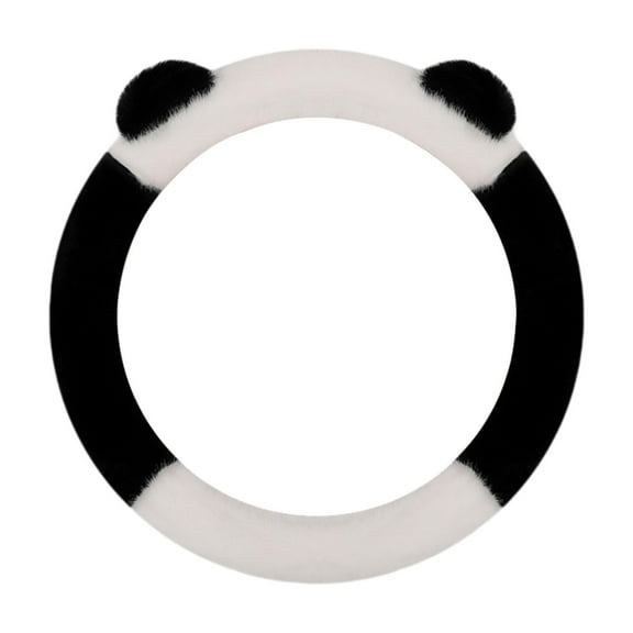 Nishiyuenyi Generic Car Steering Wheel Cover, Steering Wheel Protector Cover, Decorative Car Round Black White