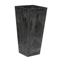Root & Vessel Ella Tall Planter, Black, 19.5"