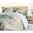 thumbnail image 5 of Ambesonne Nautical Duvet Cover Set, Asian Wave Cherry Blossom, King, Seafoam Coconut Pink, 5 of 6