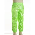 thumbnail image 4 of TSSOE Kids Hip Hop Street Pants Shiny Metallic Jazz Trousers Boys Girls Sparkly Cargo Sweatpants Fluorescent Green 130, 4 of 7