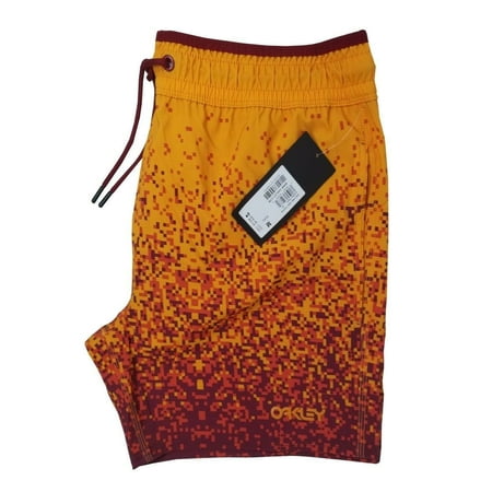 Men's Oakley Beach Short Pixel Mind Sundried Tomato 16 Inches - Size M