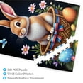 thumbnail image 3 of 500 Piece Jigsaw Puzzle For Adults Easter Bunny In Basket Challenging And Fun Activity Adorable Artwork Great Gift Idea Puzzles For Adults 500 Pieces Home Decor, 3 of 7