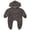 Gray Brown, variant on Aunavey Newborn Baby Cartoon Bear Snowsuit Warm Fleece Hooded Romper Zipper Jumpsuit