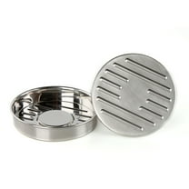 Masteelf Large Stainless Steel Burger Press Mold Wooden Handel Press for Home Kitchen