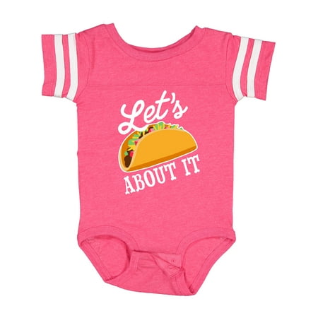 

Inktastic Lets Taco About It with Taco Illustration Boys or Girls Baby Bodysuit