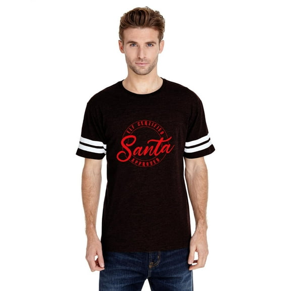 MmF - Mens Football Fine Jersey T-shirts - ELF CERTIFIED SANTA APPROVED XMAS