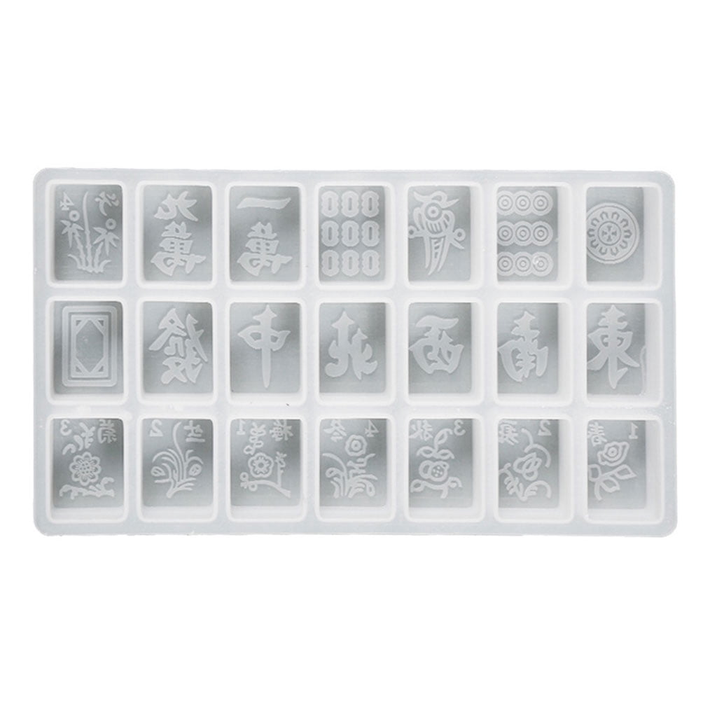 GENEMA Mahjong Dice Epoxy Resin Casting Mold Resin Silicone Molds for DIY Craft Project