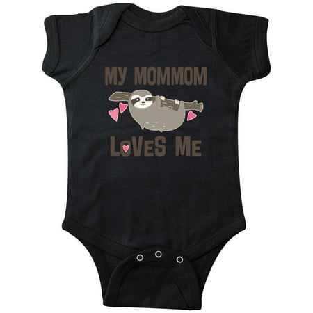 

Inktastic MomMom Grandma Loves Me Sloth Gift Baby Girl Bodysuit