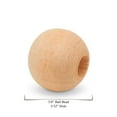 thumbnail image 2 of Wooden Beads ( 9.5mm ) 3/8" Inch x 5/32" Inch Hole Pack of 1000 Unfinished Wooden Bead Supplies Easily Threads, Smooth Natural Finish Paint and Stain By Woodpeckers, 2 of 7