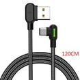 thumbnail image 1 of Mcdodo USB Tipo C Cable 90 grados Teléfono móvil Cable de carga rápida Línea 2A Cable de datos USB C 50cm/120cm/180cm Kearding DZ4585-02B, 1 of 2