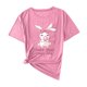 thumbnail image 1 of Camisas de Manga Corta para las Mujeres Moda Casual Impresión Cuello Redondo Suéter Tee Blusas, 1 of 4