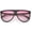 Black / Pink Smoke, variant on Oversize Flat Top Aviator Sunglasses Gradient Teardrop Flat Lens 60mm (Black / Pink Smoke)