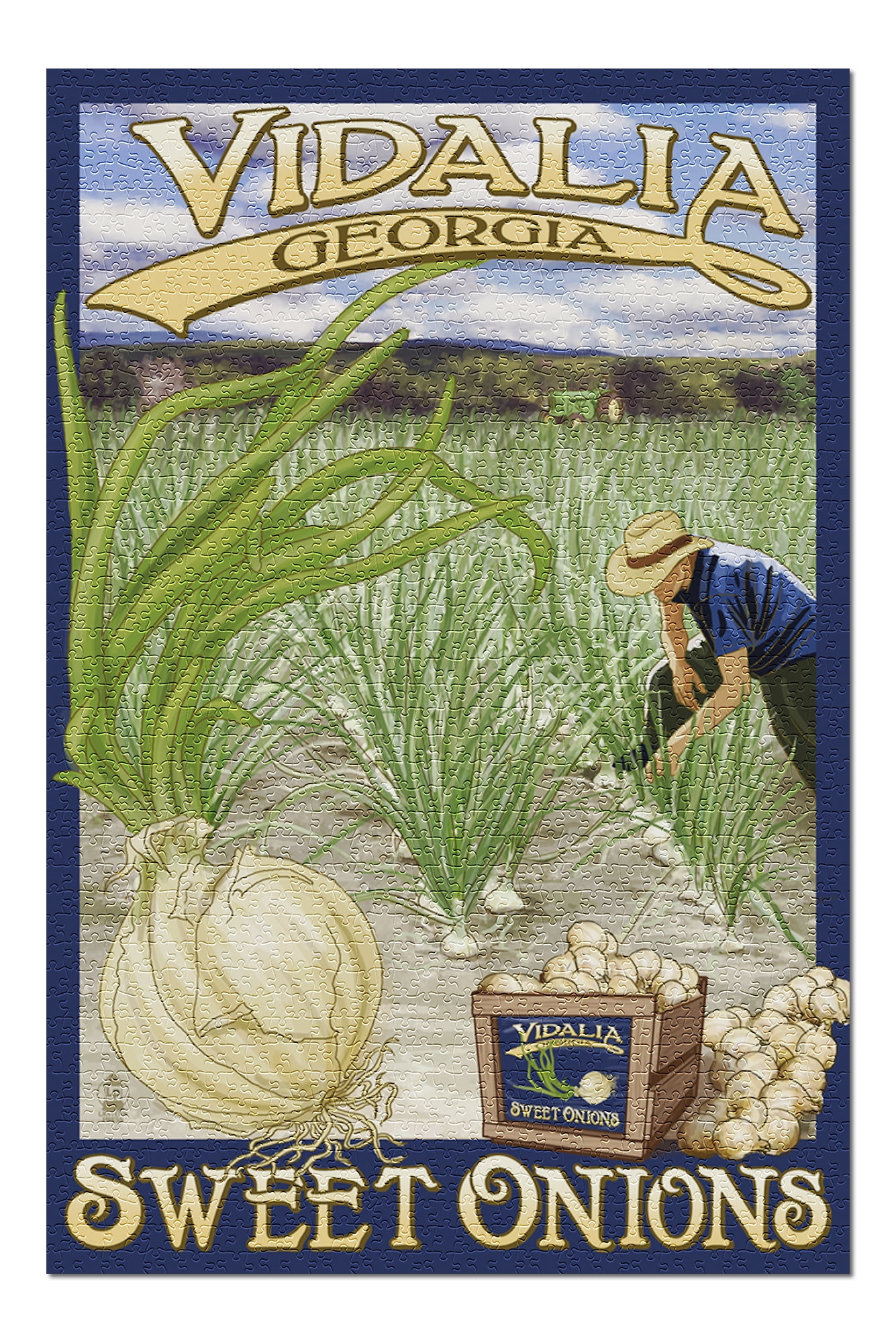 Vidalia, Georgia - Onion Field (20x30 Premium 1000 Piece ...