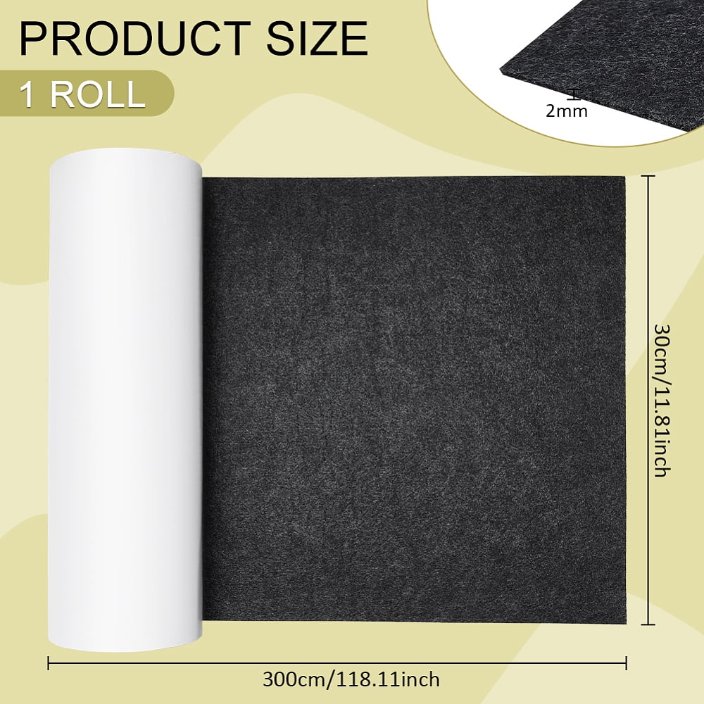 1roll Felt Fabric DIY Crafts Black 3000x300x2mm