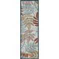 thumbnail image 3 of Bliss Rugs Floral Indoor Outdoor Rug Water Resistant Runner Rug for Patio, Hallway, Entryway, Deck, Gray ,2' x 8', 3 of 7