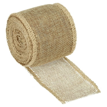 2.36 Inch Wide 6.56 Yards Polyester Gingham Ribbon Wired Edge Ribbon, 1 Pack for Decoration Light Brown