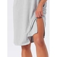 thumbnail image 5 of DARING DIVA Women's Casual Pajama Dress Loose Fit Short Sleeve Sleepwear M Gray, 5 of 8