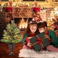 thumbnail image 6 of Trilenars 2Ft Tabletop Christmas Tree,Small Christmas Tree with 70 Warm White LEDs,Artificial Mini Xmas Tree with Pine Cones & Red Berries for Home Office Holiday Decor, 6 of 8
