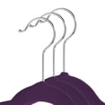 thumbnail image 2 of Perchas para niños Casafield de terciopelo, tamaño 14, color morado (paquete de 50), 2 of 7