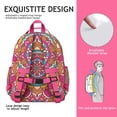 thumbnail image 5 of Mandala Cosmic Spiritual Spirituality School Backpack Adjustable Padded Straps Chest Strap Large Capacity Water-Resistant Backpack, 5 of 5