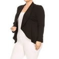 thumbnail image 2 of Women's Plus Size Casual Long Sleeve Open Front Jacket Blazer Made in USA, 2 of 4
