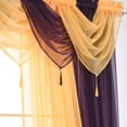 thumbnail image 4 of CUH Voile Sheer Rod Pocket Curtain Panel Drape Scarf Valance, Swag Swags, Swags with Tassle, 4 of 4