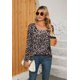thumbnail image 1 of La túnica de las mujeres remata las camisetas largas de la manga del soplo estampado floral plisado, 1 of 7