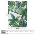 thumbnail image 4 of GOSMITH Soft Plush Blankets Tropical Palm Leaves Summer Green Banana Leaf Flannel Blanket White, 4 of 6