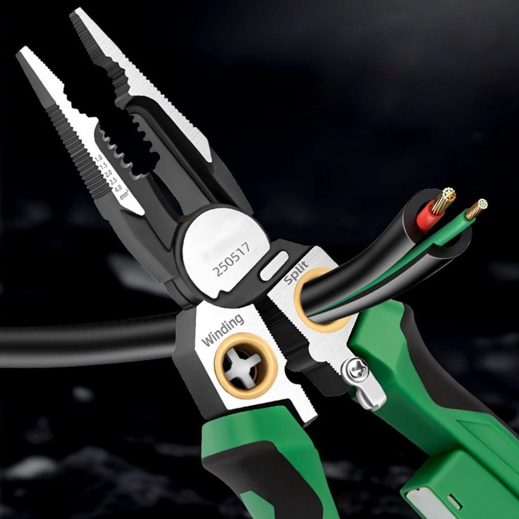 BQBQERT Professional Ergonomic Voltages Testing Wire Stripper for Electrical Cable Cutting Stripping Home Industrial Use
