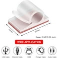 thumbnail image 3 of Large Cable Clips with Storage Box, 50pcs Transparent Adhesive Cable Holder Clips, Outdoor Light Wire Clips Cable Tidy Hooks Cord Organiser for Cable Management, Home Office Desk Wall, 14x20mm, 3 of 5