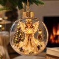 thumbnail image 5 of Clear Christmas Globe Hanging Ornament Balls, 4 Inch Mini Holiday Scene Ornaments, Hanging Decor for Christmas Tree, Window, Mantel, Seasonal Home Party Decoration, 5 of 8