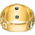 thumbnail image 5 of 14K Two-Tone Ibgoodman Men's Polished And Textured With Multi-Color Enamel Blue Lodge Master Masonic Ringsize 10 (Width 13.2) - Jbsp, 5 of 5