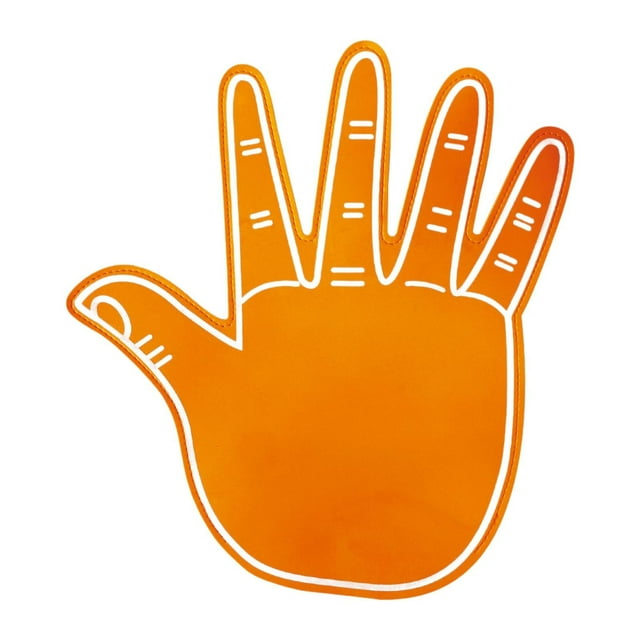 Dedo de espuma gigante Guantes de mano de espuma EVA gigantes Accesorio versátil Dedo de animadora naranja