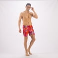 thumbnail image 5 of Solid Colored & Printed Quick Dry Summer Swim Trunks for Men, Swimwear, Bathing Suits, Swim Shorts with Various Colors & Designs, Abstract Red, Large, 5 of 11