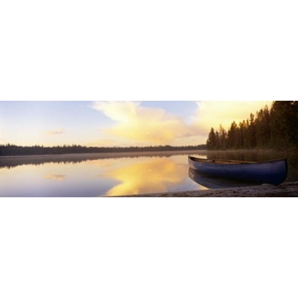 Leigh Lake, Grand Teton Park, Wyoming, USA Poster Print (18 x 6)