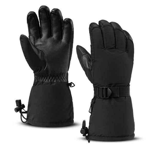 OZERO Winter Warm Gloves, Thermal Snow Mittens for Men Women, Skiing Snowmobiling Snow Shoveling