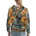 thumbnail image 7 of Sikiie Charming Daisy Bouquet Art Women's Casual Hoodies Long Sleeve Lightweight Pullover Tops Loose Sweatshirt-Medium, 7 of 7