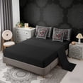 thumbnail image 5 of Erosebridal Halloween Bat Bedding Comforter Set, Bohemian Aztec Mandala Full Bedding Set, Black Gray Red, Black Reversible 7 Pieces, 5 of 6
